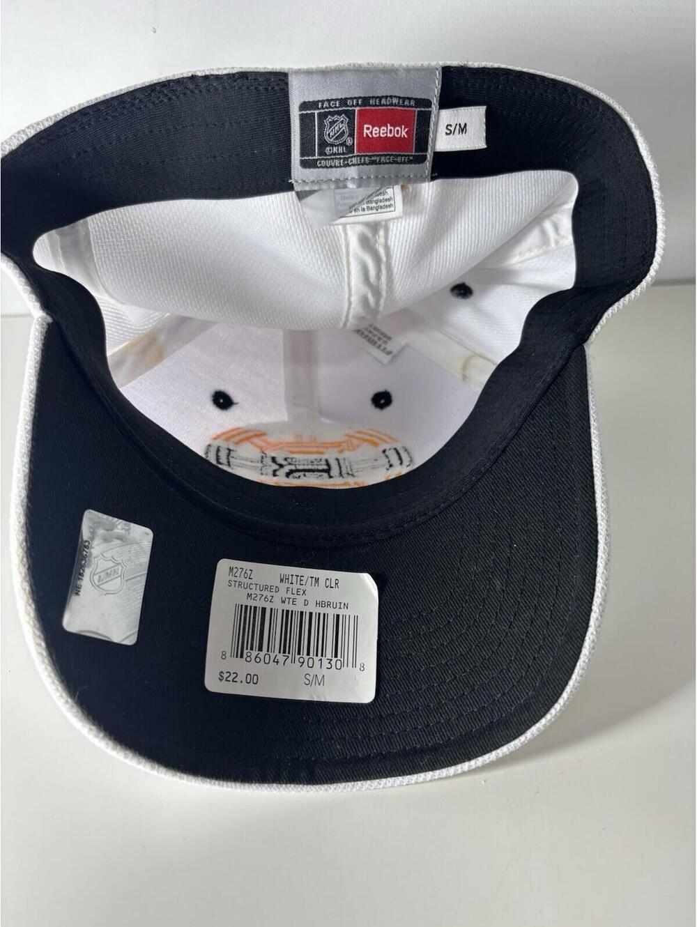 Reebok Face Off Boston Bruins NHL Adjustable Cap Hat White Size S/M - Picture 5 of 6